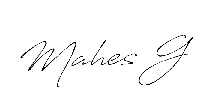 How to make Mahes G signature? Antro_Vectra is a professional autograph style. Create handwritten signature for Mahes G name. Mahes G signature style 6 images and pictures png