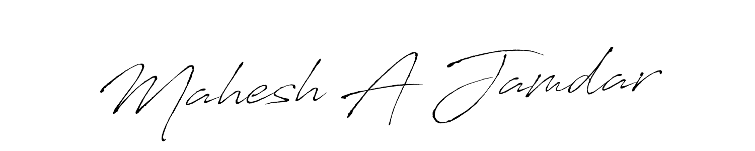 How to make Mahesh A Jamdar signature? Antro_Vectra is a professional autograph style. Create handwritten signature for Mahesh A Jamdar name. Mahesh A Jamdar signature style 6 images and pictures png