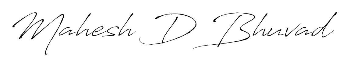 The Antro_Vectra typeface gives name Mahesh D Bhuvad a refined look. Suitable for certificates, diplomas, and official verification. Mahesh D Bhuvad signature style 6 images and pictures png