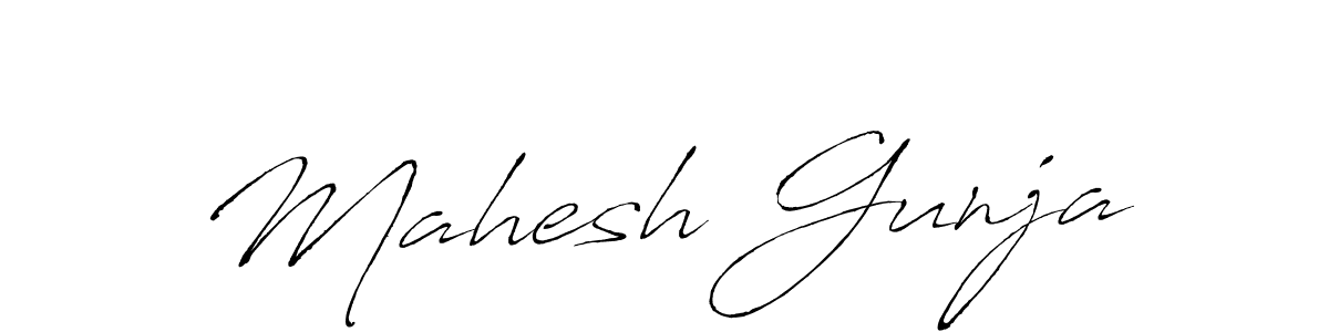 Also we have Mahesh Gunja name is the best signature style. Create professional handwritten signature collection using Antro_Vectra autograph style. Mahesh Gunja signature style 6 images and pictures png