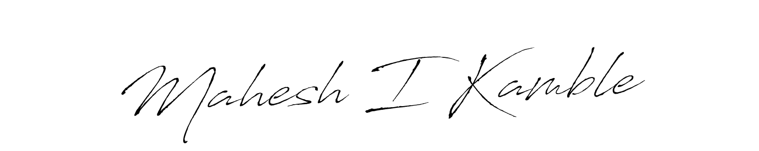 How to make Mahesh I Kamble name signature. Use Antro_Vectra style for creating short signs online. This is the latest handwritten sign. Mahesh I Kamble signature style 6 images and pictures png