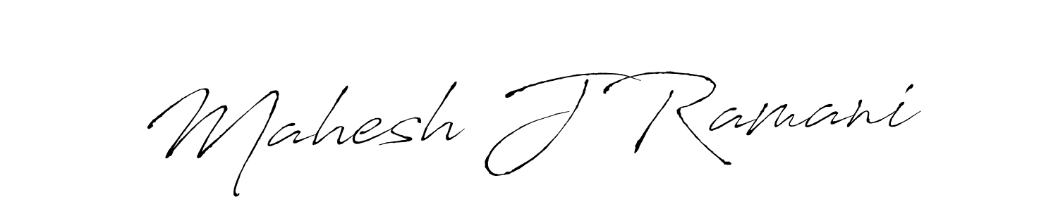 How to make Mahesh J Ramani name signature. Use Antro_Vectra style for creating short signs online. This is the latest handwritten sign. Mahesh J Ramani signature style 6 images and pictures png