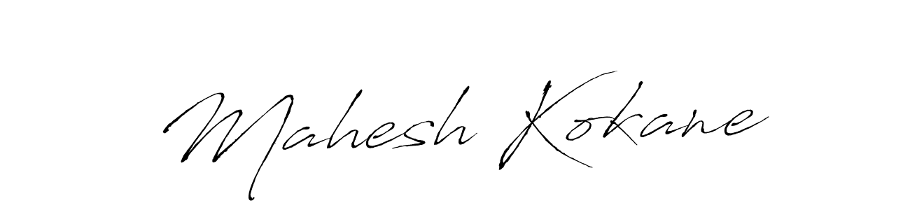 Design your own signature with our free online signature maker. With this signature software, you can create a handwritten (Antro_Vectra) signature for name Mahesh Kokane. Mahesh Kokane signature style 6 images and pictures png