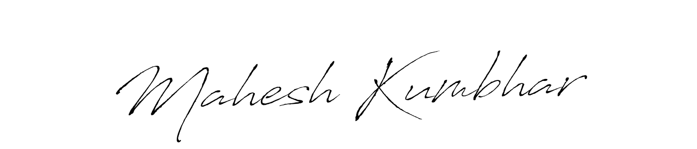 How to make Mahesh Kumbhar name signature. Use Antro_Vectra style for creating short signs online. This is the latest handwritten sign. Mahesh Kumbhar signature style 6 images and pictures png