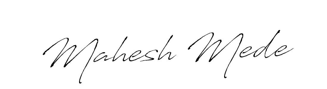 Make a beautiful signature design for name Mahesh Mede. With this signature (Antro_Vectra) style, you can create a handwritten signature for free. Mahesh Mede signature style 6 images and pictures png