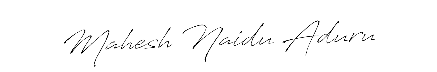 Create a beautiful signature design for name Mahesh Naidu Aduru. With this signature (Antro_Vectra) fonts, you can make a handwritten signature for free. Mahesh Naidu Aduru signature style 6 images and pictures png