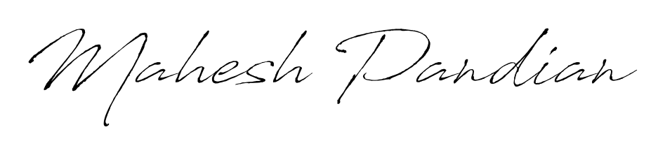 A stylish, flowing autograph style designed for name Mahesh Pandian using Antro_Vectra typography. Perfect for digital creative projects. Mahesh Pandian signature style 6 images and pictures png
