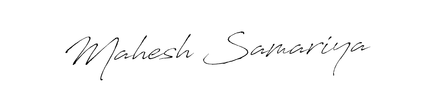 Design your own signature with our free online signature maker. With this signature software, you can create a handwritten (Antro_Vectra) signature for name Mahesh Samariya. Mahesh Samariya signature style 6 images and pictures png