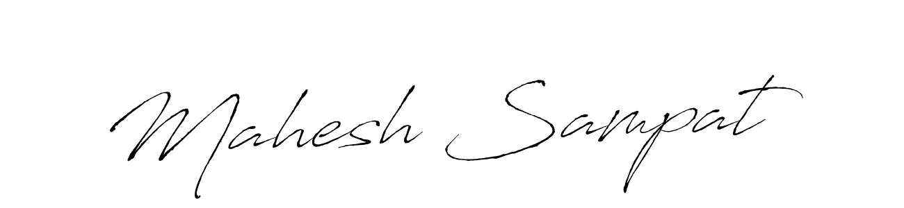 The best way (Antro_Vectra) to make a short signature is to pick only two or three words in your name. The name Mahesh Sampat include a total of six letters. For converting this name. Mahesh Sampat signature style 6 images and pictures png