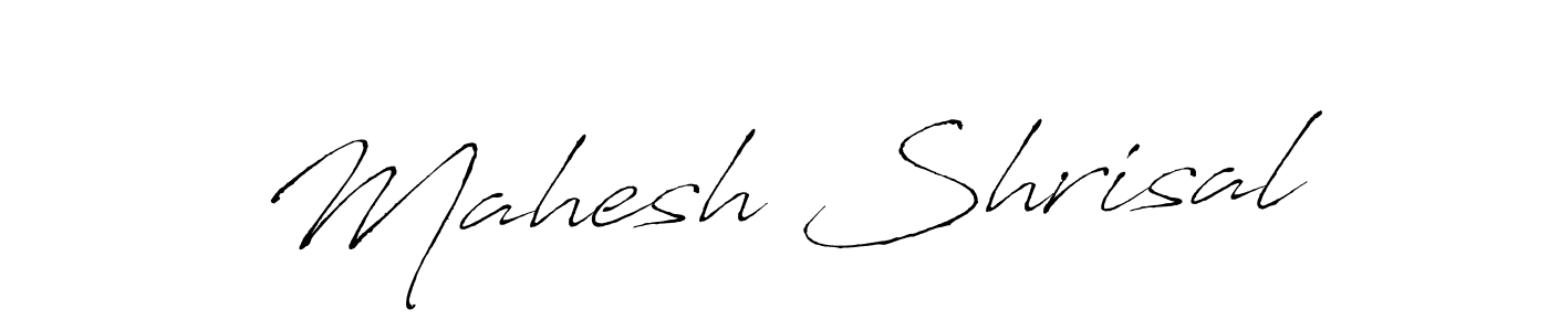 How to make Mahesh Shrisal name signature. Use Antro_Vectra style for creating short signs online. This is the latest handwritten sign. Mahesh Shrisal signature style 6 images and pictures png