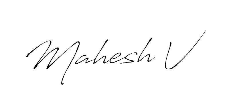 Create a beautiful signature design for name Mahesh V. With this signature (Antro_Vectra) fonts, you can make a handwritten signature for free. Mahesh V signature style 6 images and pictures png