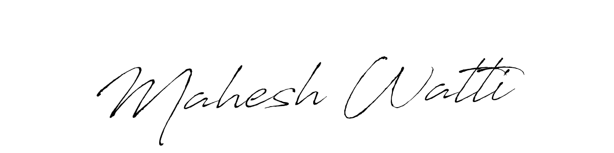 Also we have Mahesh Watti name is the best signature style. Create professional handwritten signature collection using Antro_Vectra autograph style. Mahesh Watti signature style 6 images and pictures png