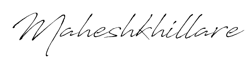 Designed for modern professionals: Maheshkhillare name signature crafted with Antro_Vectra script. Ready for digital PDF workflows. Maheshkhillare signature style 6 images and pictures png