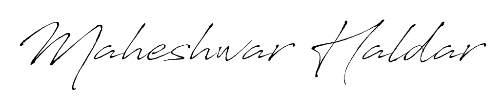 Also You can easily find your signature by using the search form. We will create Maheshwar Haldar name handwritten signature images for you free of cost using Antro_Vectra sign style. Maheshwar Haldar signature style 6 images and pictures png