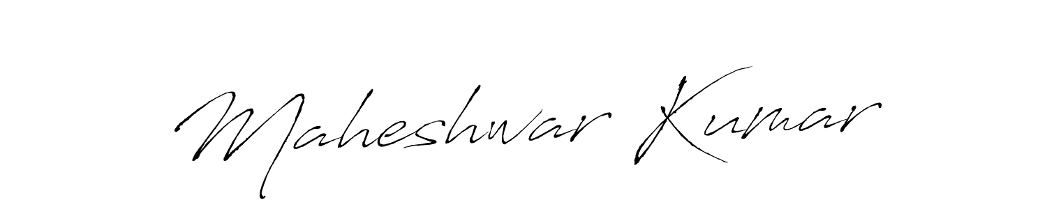 Create a beautiful signature design for name Maheshwar Kumar. With this signature (Antro_Vectra) fonts, you can make a handwritten signature for free. Maheshwar Kumar signature style 6 images and pictures png