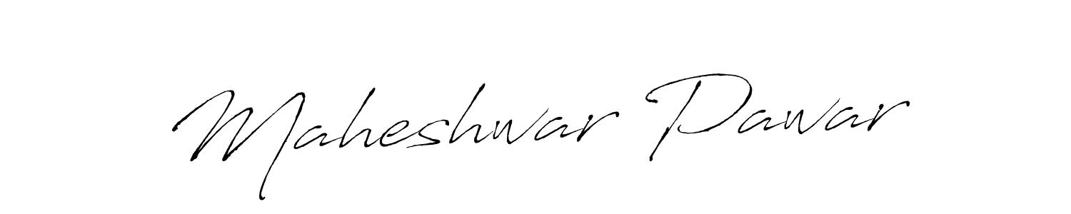 This is the best signature style for the Maheshwar Pawar name. Also you like these signature font (Antro_Vectra). Mix name signature. Maheshwar Pawar signature style 6 images and pictures png