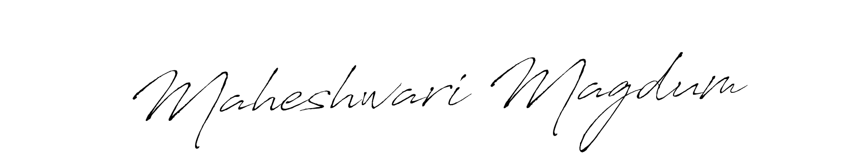 Design your own signature with our free online signature maker. With this signature software, you can create a handwritten (Antro_Vectra) signature for name Maheshwari Magdum. Maheshwari Magdum signature style 6 images and pictures png