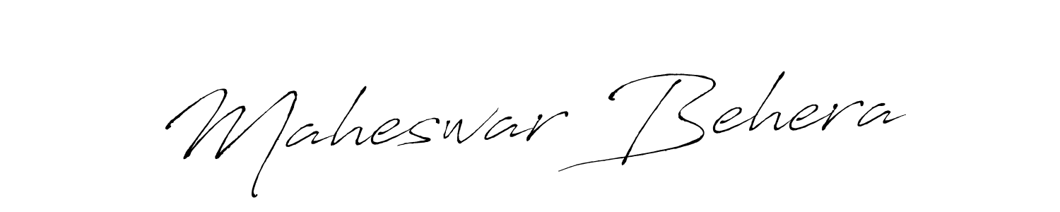 Make a beautiful signature design for name Maheswar Behera. With this signature (Antro_Vectra) style, you can create a handwritten signature for free. Maheswar Behera signature style 6 images and pictures png