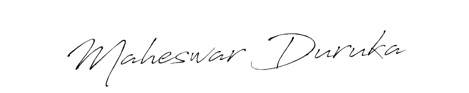 How to make Maheswar Duruka name signature. Use Antro_Vectra style for creating short signs online. This is the latest handwritten sign. Maheswar Duruka signature style 6 images and pictures png