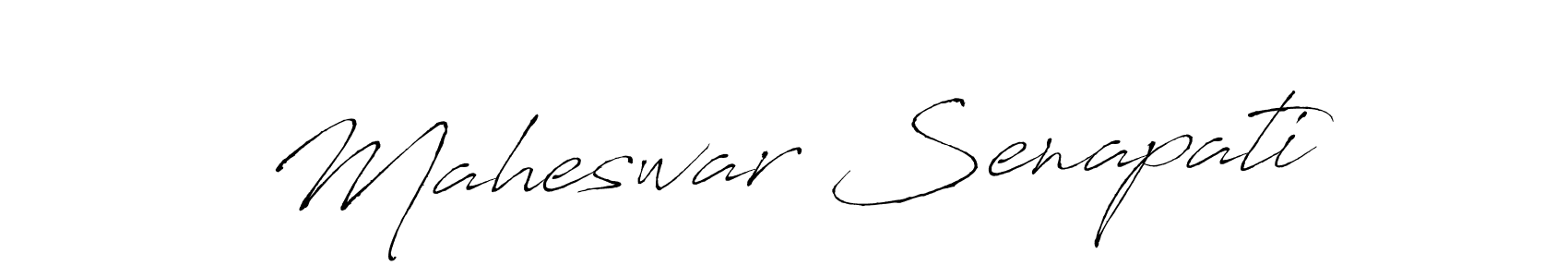 How to make Maheswar Senapati name signature. Use Antro_Vectra style for creating short signs online. This is the latest handwritten sign. Maheswar Senapati signature style 6 images and pictures png