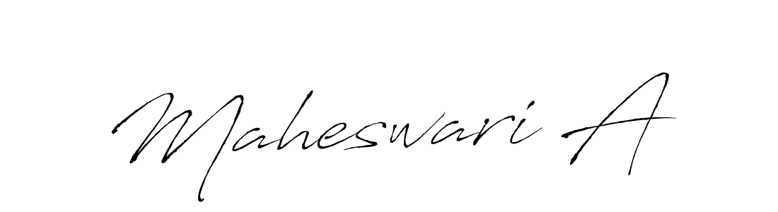 Make a beautiful signature design for name Maheswari A. With this signature (Antro_Vectra) style, you can create a handwritten signature for free. Maheswari A signature style 6 images and pictures png