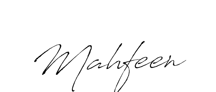 Make a beautiful signature design for name Mahfeen. With this signature (Antro_Vectra) style, you can create a handwritten signature for free. Mahfeen signature style 6 images and pictures png