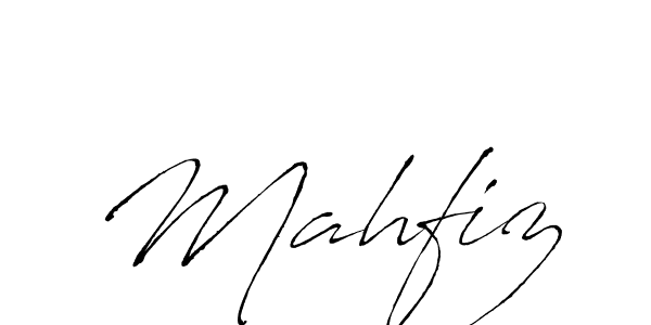 Make a beautiful signature design for name Mahfiz. With this signature (Antro_Vectra) style, you can create a handwritten signature for free. Mahfiz signature style 6 images and pictures png