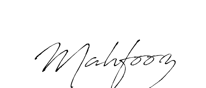 Use a signature maker to create a handwritten signature online. With this signature software, you can design (Antro_Vectra) your own signature for name Mahfooz. Mahfooz signature style 6 images and pictures png