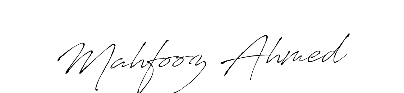 The best way (Antro_Vectra) to make a short signature is to pick only two or three words in your name. The name Mahfooz Ahmed include a total of six letters. For converting this name. Mahfooz Ahmed signature style 6 images and pictures png