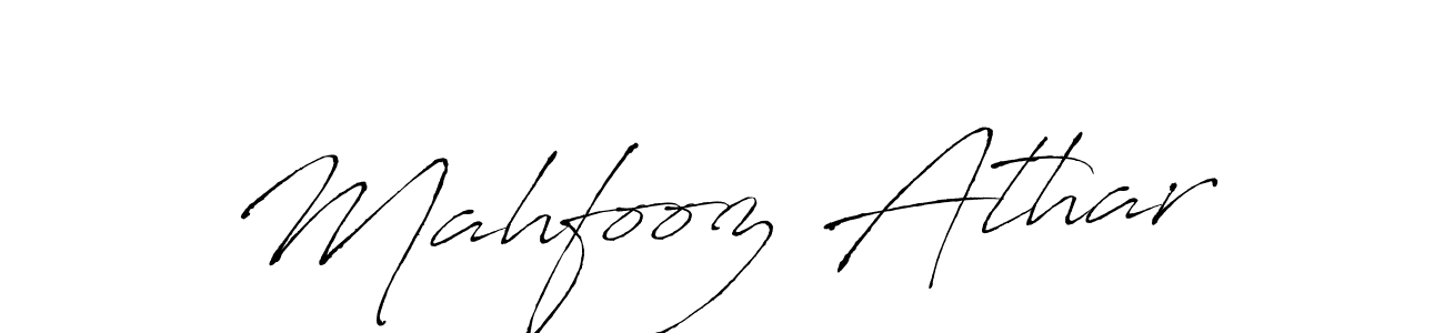 Also You can easily find your signature by using the search form. We will create Mahfooz Athar name handwritten signature images for you free of cost using Antro_Vectra sign style. Mahfooz Athar signature style 6 images and pictures png