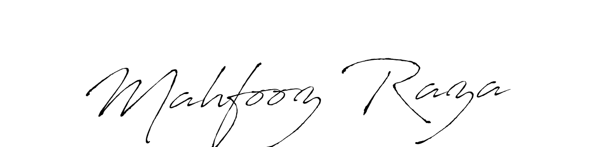 Design your own signature with our free online signature maker. With this signature software, you can create a handwritten (Antro_Vectra) signature for name Mahfooz Raza. Mahfooz Raza signature style 6 images and pictures png