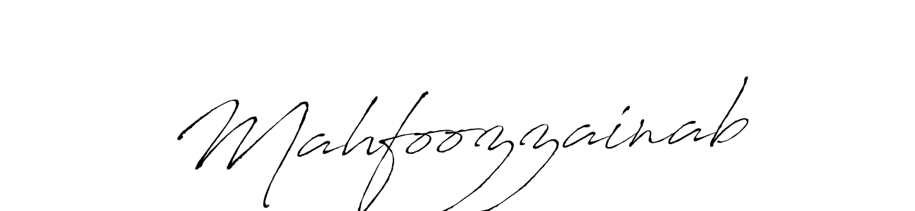 Mahfoozzainab stylish signature style. Best Handwritten Sign (Antro_Vectra) for my name. Handwritten Signature Collection Ideas for my name Mahfoozzainab. Mahfoozzainab signature style 6 images and pictures png