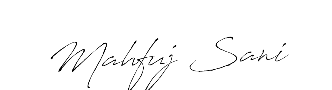 How to make Mahfuj Sani name signature. Use Antro_Vectra style for creating short signs online. This is the latest handwritten sign. Mahfuj Sani signature style 6 images and pictures png