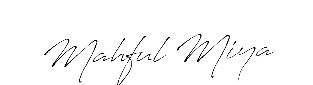 Design your own signature with our free online signature maker. With this signature software, you can create a handwritten (Antro_Vectra) signature for name Mahful Miya. Mahful Miya signature style 6 images and pictures png