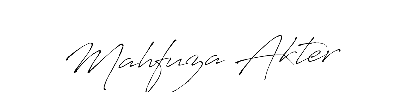 How to make Mahfuza Akter signature? Antro_Vectra is a professional autograph style. Create handwritten signature for Mahfuza Akter name. Mahfuza Akter signature style 6 images and pictures png