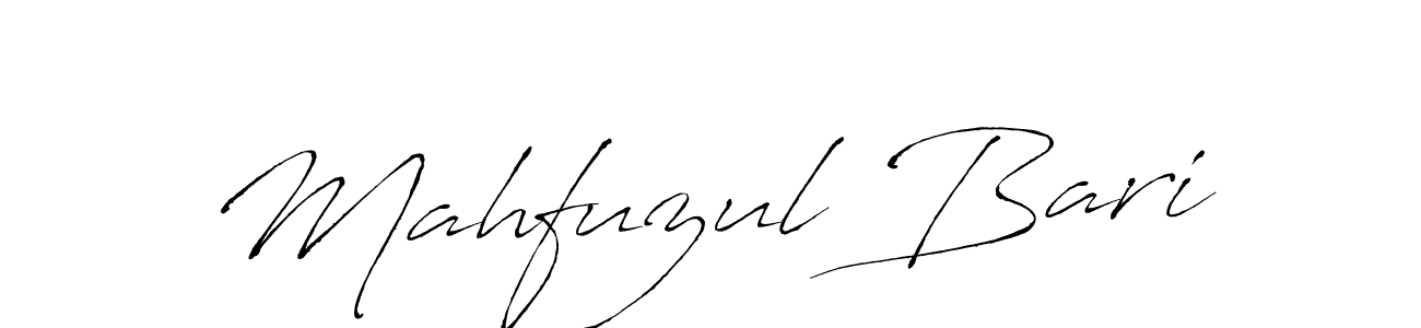 How to make Mahfuzul Bari name signature. Use Antro_Vectra style for creating short signs online. This is the latest handwritten sign. Mahfuzul Bari signature style 6 images and pictures png