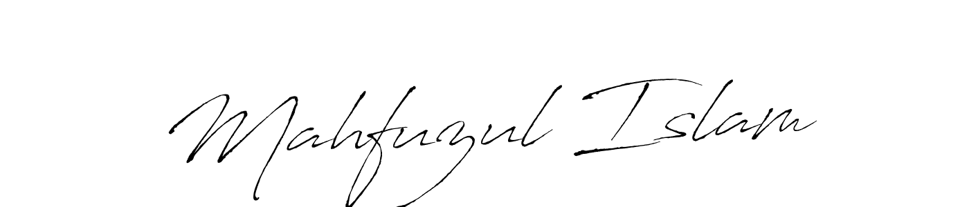 Create a beautiful signature design for name Mahfuzul Islam. With this signature (Antro_Vectra) fonts, you can make a handwritten signature for free. Mahfuzul Islam signature style 6 images and pictures png