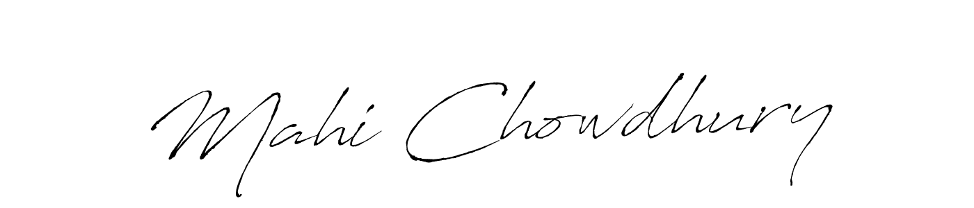 Antro_Vectra is a professional signature style that is perfect for those who want to add a touch of class to their signature. It is also a great choice for those who want to make their signature more unique. Get Mahi Chowdhury name to fancy signature for free. Mahi Chowdhury signature style 6 images and pictures png