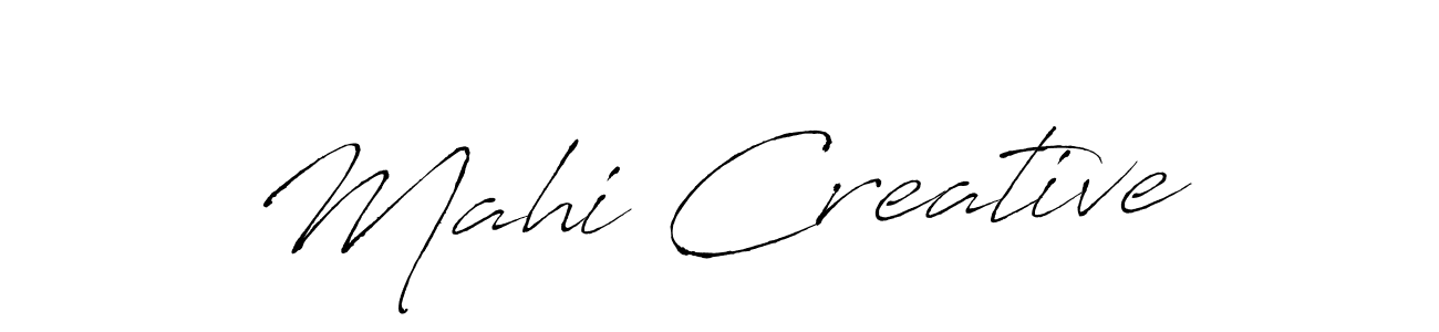 Make a beautiful signature design for name Mahi Creative. With this signature (Antro_Vectra) style, you can create a handwritten signature for free. Mahi Creative signature style 6 images and pictures png