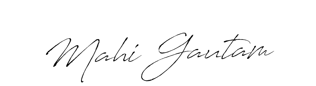 Also we have Mahi Gautam name is the best signature style. Create professional handwritten signature collection using Antro_Vectra autograph style. Mahi Gautam signature style 6 images and pictures png