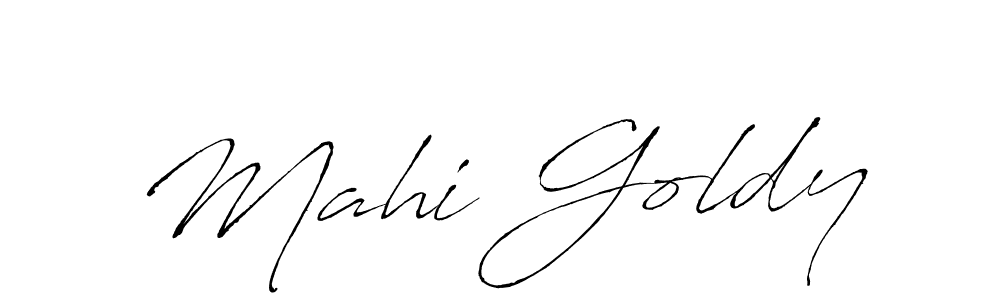 How to make Mahi Goldy name signature. Use Antro_Vectra style for creating short signs online. This is the latest handwritten sign. Mahi Goldy signature style 6 images and pictures png