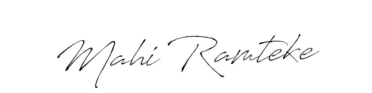 Make a beautiful signature design for name Mahi Ramteke. With this signature (Antro_Vectra) style, you can create a handwritten signature for free. Mahi Ramteke signature style 6 images and pictures png