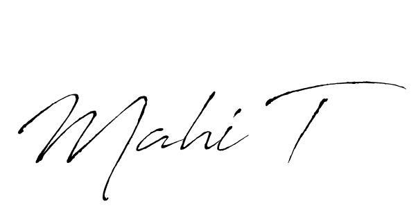 Design your own signature with our free online signature maker. With this signature software, you can create a handwritten (Antro_Vectra) signature for name Mahi T. Mahi T signature style 6 images and pictures png