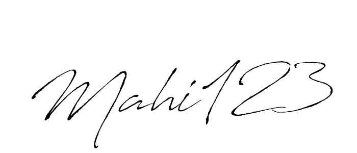 Design your own signature with our free online signature maker. With this signature software, you can create a handwritten (Antro_Vectra) signature for name Mahi123. Mahi123 signature style 6 images and pictures png
