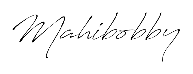 Download transparent PNG signature for name Mahibobby styled with Antro_Vectra font. Ready to paste directly into PDF and Word agreements. Mahibobby signature style 6 images and pictures png