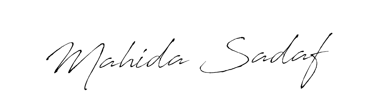 The best way (Antro_Vectra) to make a short signature is to pick only two or three words in your name. The name Mahida Sadaf include a total of six letters. For converting this name. Mahida Sadaf signature style 6 images and pictures png