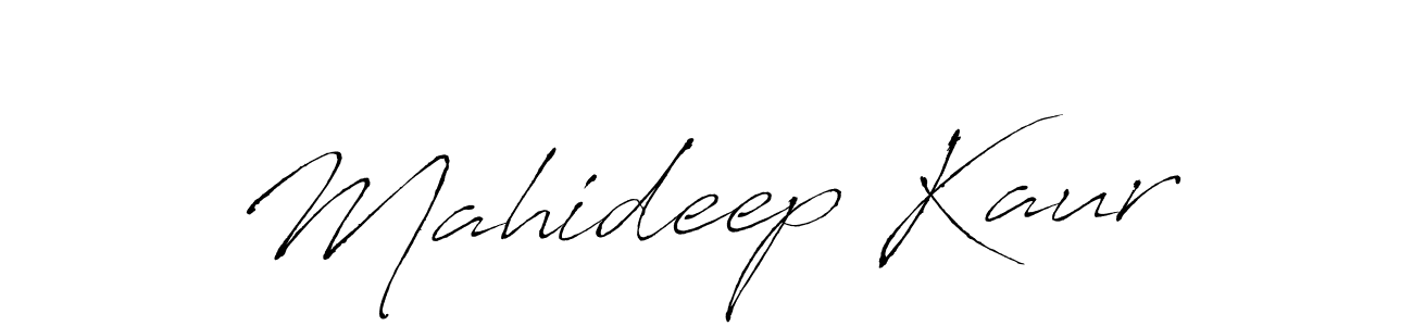 Make a beautiful signature design for name Mahideep Kaur. With this signature (Antro_Vectra) style, you can create a handwritten signature for free. Mahideep Kaur signature style 6 images and pictures png