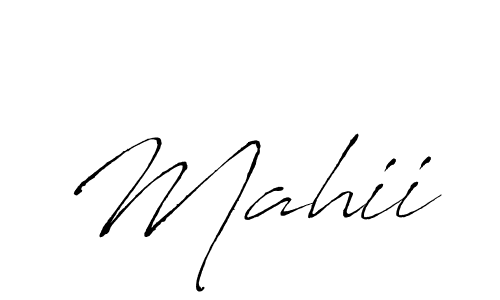 Design your own signature with our free online signature maker. With this signature software, you can create a handwritten (Antro_Vectra) signature for name Mahii. Mahii signature style 6 images and pictures png