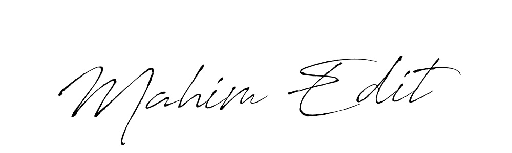 Also You can easily find your signature by using the search form. We will create Mahim Edit name handwritten signature images for you free of cost using Antro_Vectra sign style. Mahim Edit signature style 6 images and pictures png