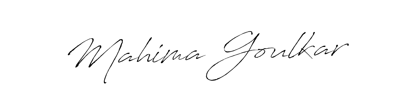 Make a beautiful signature design for name Mahima Goulkar. Use this online signature maker to create a handwritten signature for free. Mahima Goulkar signature style 6 images and pictures png